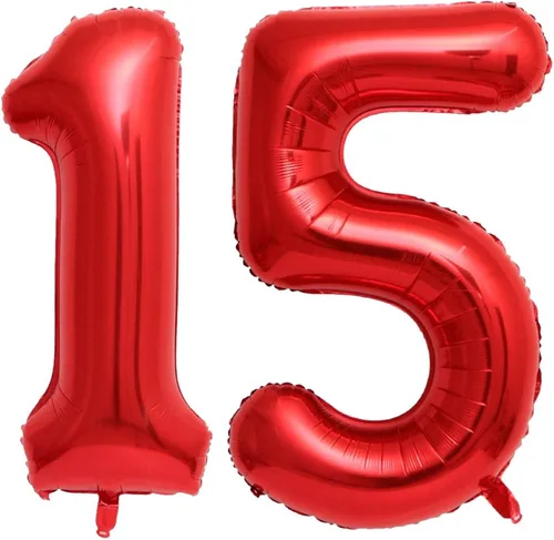Vista 11 de Globos rojos de 40 pulgadas con el número 10, globos gigantes de 10 globos rojos de cumpleaños 10 globos rojos de cumpleaños 10 globos de 10.º