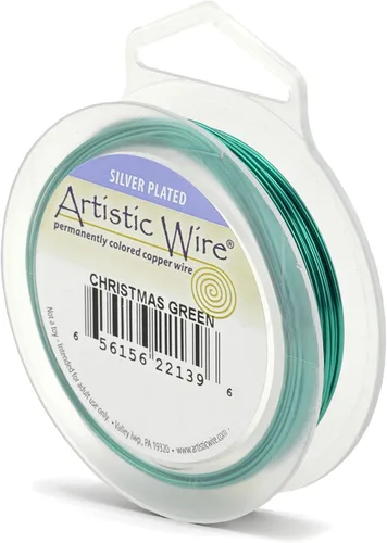 Vista 184 de Artistic Wire, Alambre de cobre de color chapado en plata de calibre 18, resistente al deslustre, amatista, 20 pies