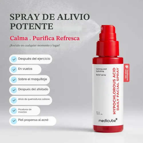 Vista 5 de medicube Spray calmante Power Spray de ácido hipocloroso para todo tipo de piel, piel delicada Solución diaria para la piel y cuidado después