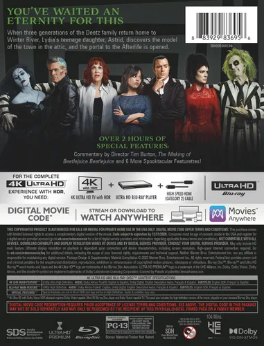 Vista 3 de Beetlejuice Beetlejuice - Limited Edition Steelbook (4K Ultra HD + Blu-ray + Digital)