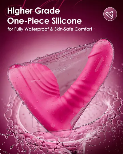 Vista 6 de Consolador de empuje para montar a caballo - Molinillos sexuales con control remoto con 9 empujes y vibraciones para estimulación del punto G