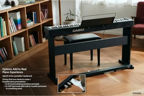 Vista 7 de Casio CDP-S160 – Piano Digital con 88 Teclas Ponderadas con Teclado de Acción de Martillo Escalada Modo Dueto para Estudiantes Sensación