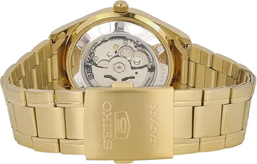 Vista 3 de SEIKO Reloj automático con esfera dorada para hombre SNKN96J1, Oro