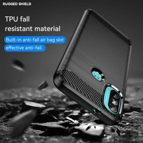 Vista 8 de Asuwish Funda de teléfono para Moto E20/E30/E40 con protector de pantalla de vidrio templado y accesorios para celda, goma de silicona TPU suave
