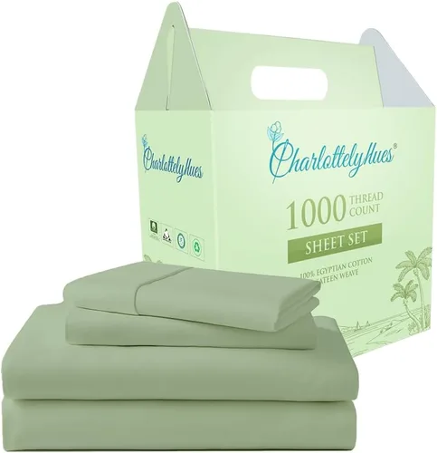 Vista 14 de CharlottelyHues Juego de sábanas de 4 piezas 100% algodón egipcio de lujo, transpirable, suave, ajuste cómodo, acabado satinado, se adapta a Borgoña