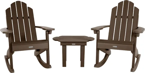 Vista 14 de Highwood Classic Westport 2 Adirondack - Mecedoras con mesa auxiliar, color negro