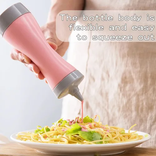 Vista 6 de DOERDO - 3 botellas de plástico para salsa, condimentos, ensalada, aderezo, salsa de tomate, aceite de oliva, barbacoa, 12 onzas con tapa