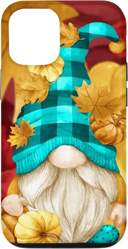 Vista 26 de iPhone 16 Buffalo Plaid Gnomie Cute Autumn Accessories With Fall Gnome Case