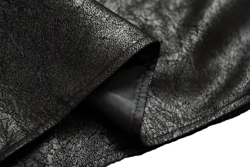 Vista 3 de Vnyeelfy Chaqueta de cuero de terciopelo para mujer, estilo gótico, steampunk, gabardina larga