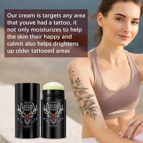 Vista 3 de Tattoo Aftercare Butter Balm, Tatuaje Bálsamo de Color Mejora, Tatuaje Bálsamo Iluminador y Mejoramiento, Tatuaje Cuidado Curativo Bálsamo, Tatuaje