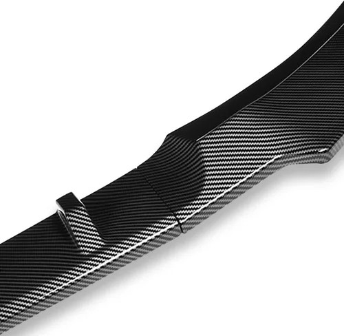 Vista 3 de DNA MOTORING Borde de parachoques delantero estilo CK compatible con Honda Odyssey 11-17, fibra de carbono simulada pintada, 2-PU-582-PCF