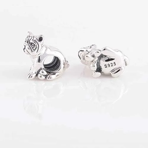 Vista 2 de Bolenvi Abalorio de plata de ley 925 para pandora y pulseras o collares similares, Plata esterlina, Sin gemas.