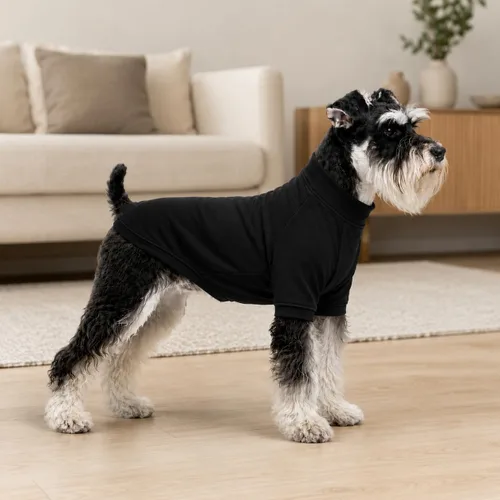 Vista 5 de Lovelonglong Sudadera para perro, otoño, invierno, clima frío, camisetas para perros pequeños, medianos y grandes, ropa de chihuahua, color negro, XS