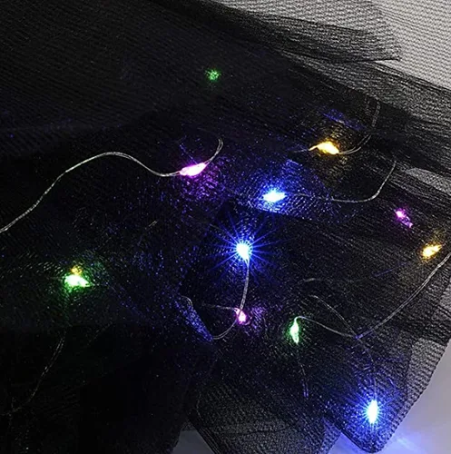 Vista 25 de Faldas de tutú LED para mujer, falda de tul con capas para baile de ballet, faldas iluminadas para disfraz de fiesta