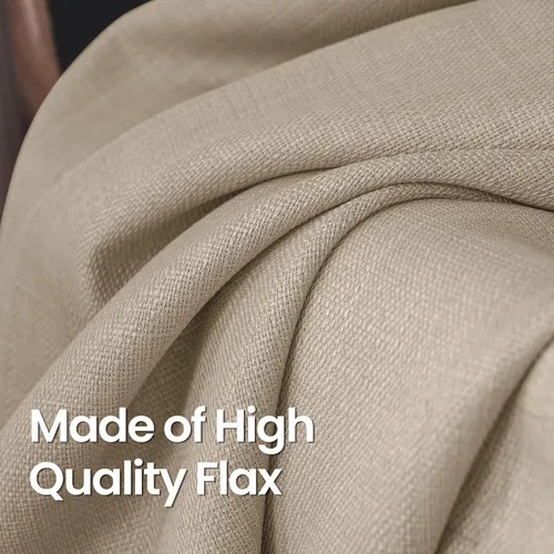 Vista 164 de BGment Cortinas de Lino Beige de 63 Pulgadas de Largo 2 Paneles - Tratamientos para Ventanas con Textura de Arpillera Filtrantes de Luz Cortinas B