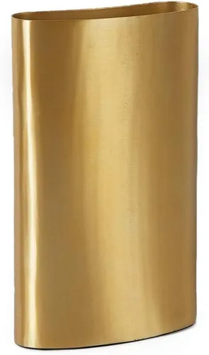 Vista 9 de Serene Spaces Living Jarrón de cápsula floral dorado mate, elegantes jarrones para centros de mesa en bodas, mesas de fiesta, comedor o mesa
