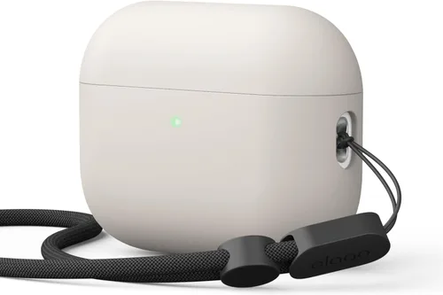 Vista 9 de elago Funda híbrida líquida compatible con AirPods Pro 3, protección de triple capa, cordón incluido, carga inalámbrica, resistente a los golpes