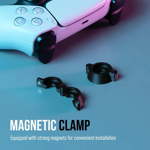 Vista 6 de Joy Guardians - Abrazaderas estabilizadoras de joystick compatibles con controladores Playstation5 DualSense (negro)