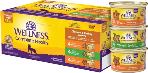 Vista 10 de Wellness Complete Health - Paquete variado de paté de comida húmeda enlatada para gatos adultos, natural, rica en proteínas, sin granos, favoritos