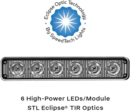 Vista 7 de Raptor-X Elite Striker-TIR - Barra de luz LED para visera interior (ámbar)