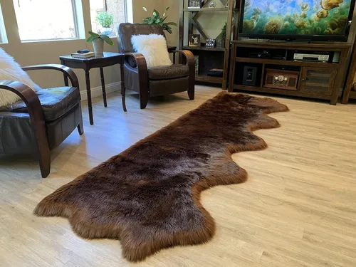 Vista 55 de LAMBZY Alfombra de pelo de oveja sintética, hipoalergénica, súper suave, sedosa para sala de estar, habitación de los niños, sofá