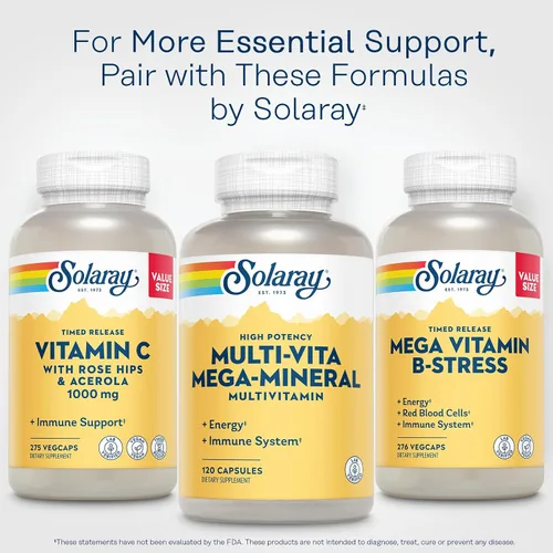 Vista 6 de SOLARAY Multi-Vita Mega-Minerales Cápsulas Multivitamínicas 120