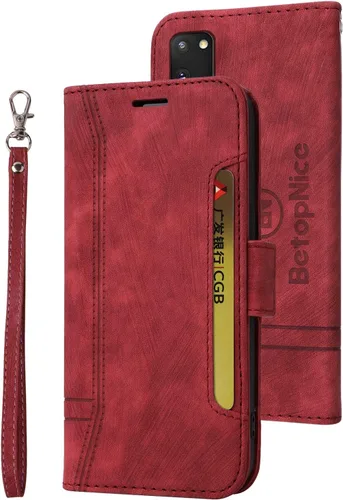 Vista 81 de Funda tipo cartera para Samsung Galaxy S20, piel sintética, con función atril, ranuras para tarjetas, funda plegable con tapa, funda protectora