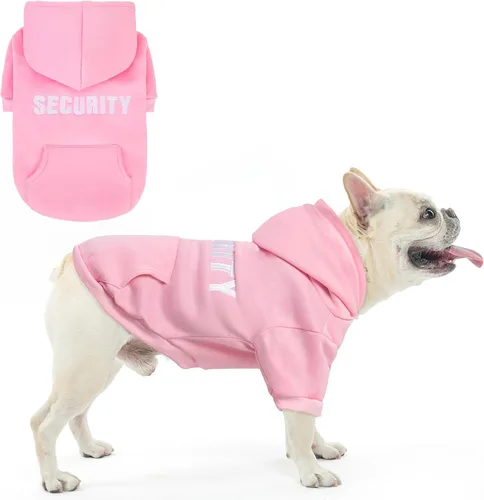 Vista 20 de SCENEREAL Sudaderas con capucha de seguridad para perros de tamaño pequeño, mediano y grande, ropa de felpa cepillada con gorro, abrigo de algodón