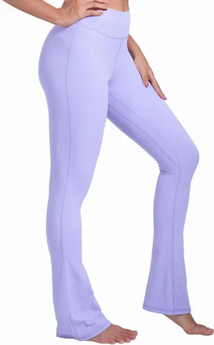 Vista 8 de Sunzel Butterflycra - Mini leggings acampanados de cintura alta para mujer, control de abdomen, pantalones de yoga casuales para yoga