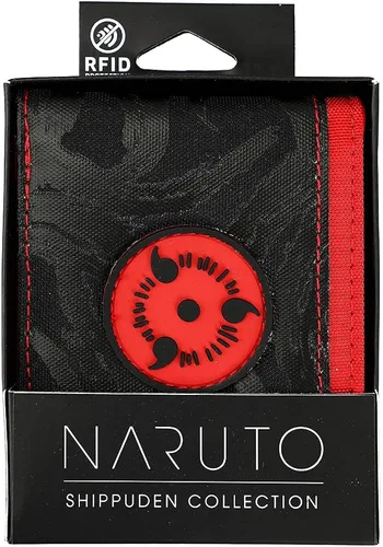 Vista 4 de Cartera plegable Naruto Sharingan, Negro