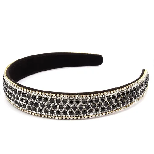 Vista 11 de Wecoe Diadema con diamantes de imitación para mujeres y niñas, azul, diadema de moda, antideslizante, brillante, cristal, diamante, banda fina