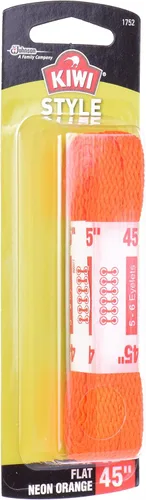 Vista 3 de Kiwi - Cordones planos, naranja neón, 45 pulgadas, 1.0 unidades, Naranja