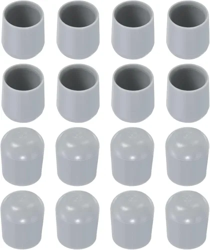 Vista 8 de uxcell Protectores de suelo para patas de silla, 16 tapas redondas de plástico para patas de silla, fundas antideslizantes para patas de muebles