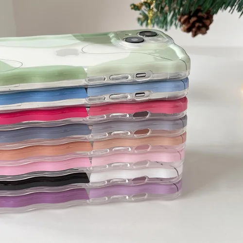 Vista 5 de DEFBSC Funda para iPhone 16 con bonito diseño ondulado, color negro