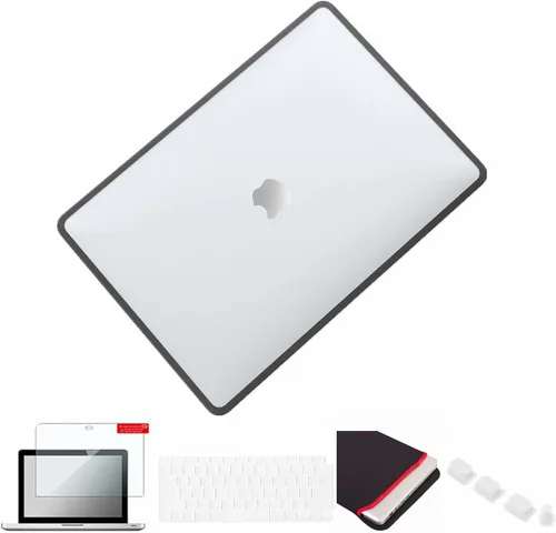 Vista 44 de Pack 5 en 1 de carcasa para MacBook Air, de Se7enline, de plástico duro, tacto suave, con protector de teclado de silicón, protector de pantalla