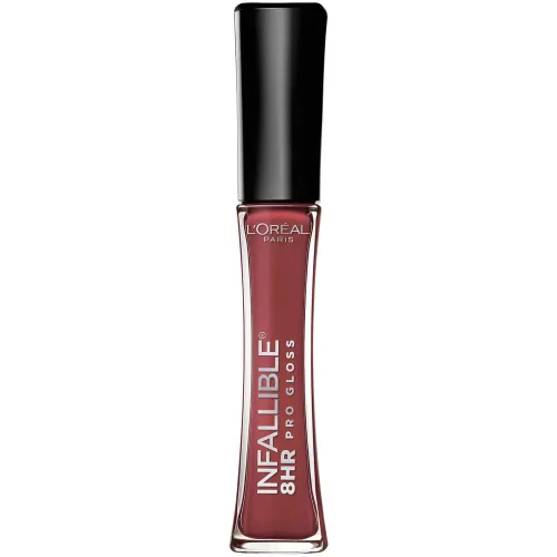 Vista 21 de L'Oreal Paris Makeup Infallible - Brillo labial hidratante de 8 horas, pétalo nude, 0.21 onzas líquidas Pétalo Desnudo