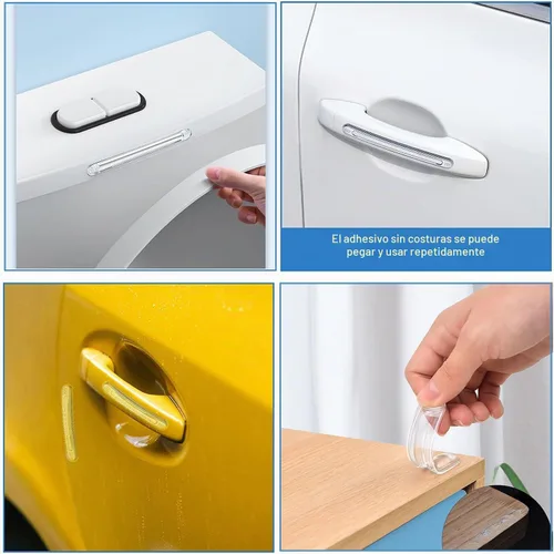 Vista 2 de BetterJonny - 8 protectores transparentes para muebles, protectores de pared transparentes para gabinetes, protector de pared transparente