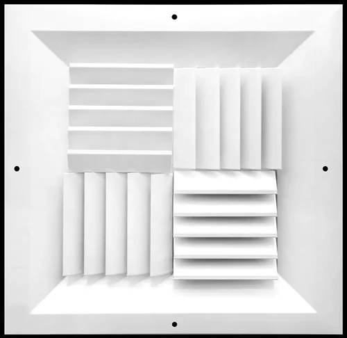 Vista 2 de HVAC Premium Rejilla de aire HVAC de techo ajustable de aluminio extruido de 18 '' de ancho x 18 '' de alto – intercambiable: 1 vía