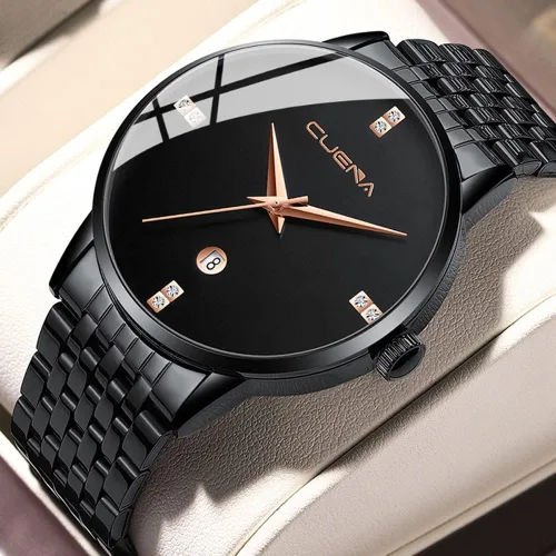 Vista 3 de yunanwa 4 Pack Men's Watches Set Stainless Steel Quartz Analog Watch Bussiness Classic Men Watches with Date Waterproof Male Wrist Watches reloj