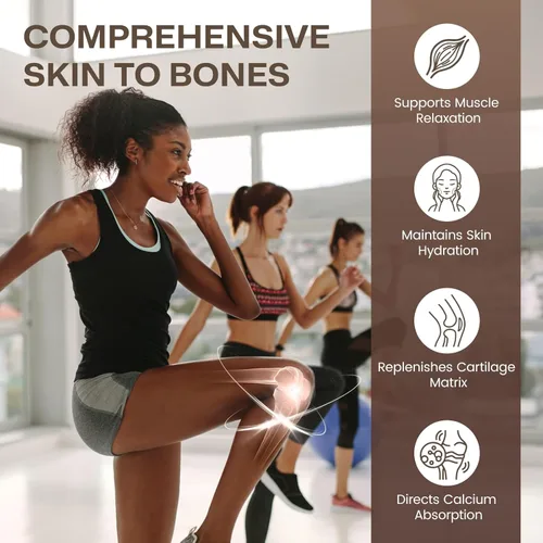 Vista 3 de NATURE TARGET Paquete de péptidos de colágeno múltiple en polvo, chocolate y vainilla, colágeno hidrolizado para mujeres y hombres con creatina