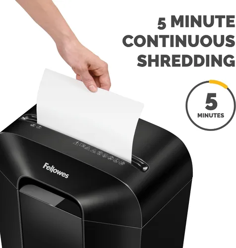 Vista 7 de Fellowes LX50-DB Trituradora de papel doméstico de corte cruzado de 9 hojas