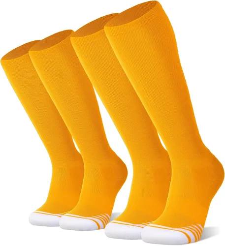 Vista 15 de FITRELL Paquete de 2/3 calcetines de béisbol y sóftbol para niños, jóvenes, hombres y mujeres, calcetines altos hasta la rodilla (varios colores)