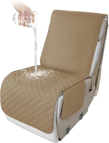 Vista 116 de HDCAXKJ Fundas de sofá seccional reclinable 100% impermeable, forma de L, funda de sofá reclinable lavable acolchada suave para mascotas, perro