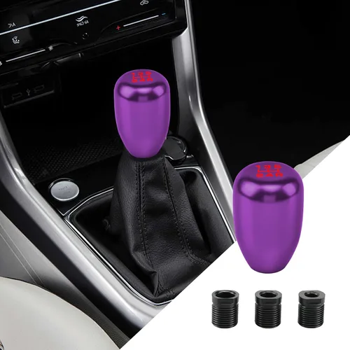 Vista 8 de Zufoty Pomos de palanca de cambios para automóvil, perilla de cambio de transmisión manual, perilla de palanca de cambios de 5 velocidades con Azul