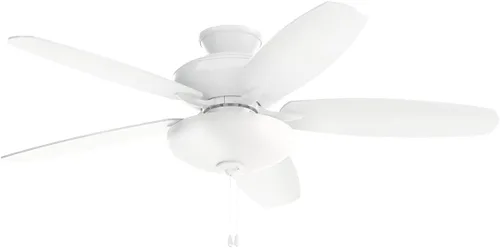 Vista 15 de Ventilador LED Renew Select de 52 pulgadas en negro satinado, para cocina, sala de estar, dormitorio, estudio y estudio, (52 x 52 x 17.5 pulgadas)