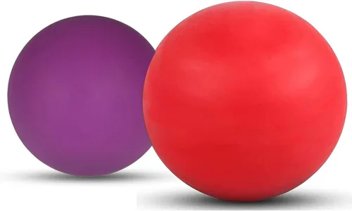 Vista 9 de Pelota de lacrosse de masaje WOVTE para músculos doloridos, hombros, cuello, espalda, pies, cuerpo, tejido profundo, punto de activación, nudos Negro