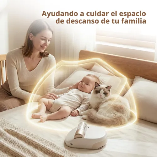 Vista 8 de CREATULIZE Aspiradora robot X1, aspiradora automática de colchón con planificación inteligente de caminos, luz UV-C, filtro HEPA, 100% polvo y Blanco