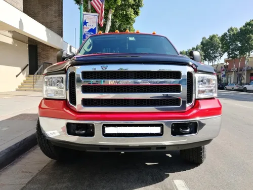 Vista 6 de iJDMTOY Barra de luz LED de 21 pulgadas para montaje en rejilla inferior compatible con Ford F250 F350 F450 1999-07, incluye (1) barra de luz LED