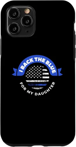 Vista 13 de Funda para iPhone 12 mini I Back The Blue For My Daughter Police Parents