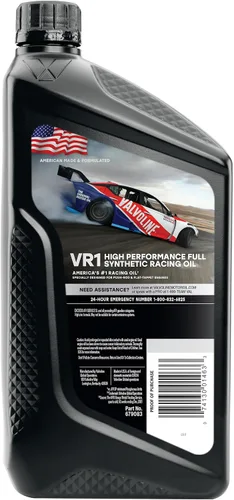 Vista 2 de Aceite de motor Valvoline VR1 Racing sintético SAE 10W-30, 1 cuarto de galón